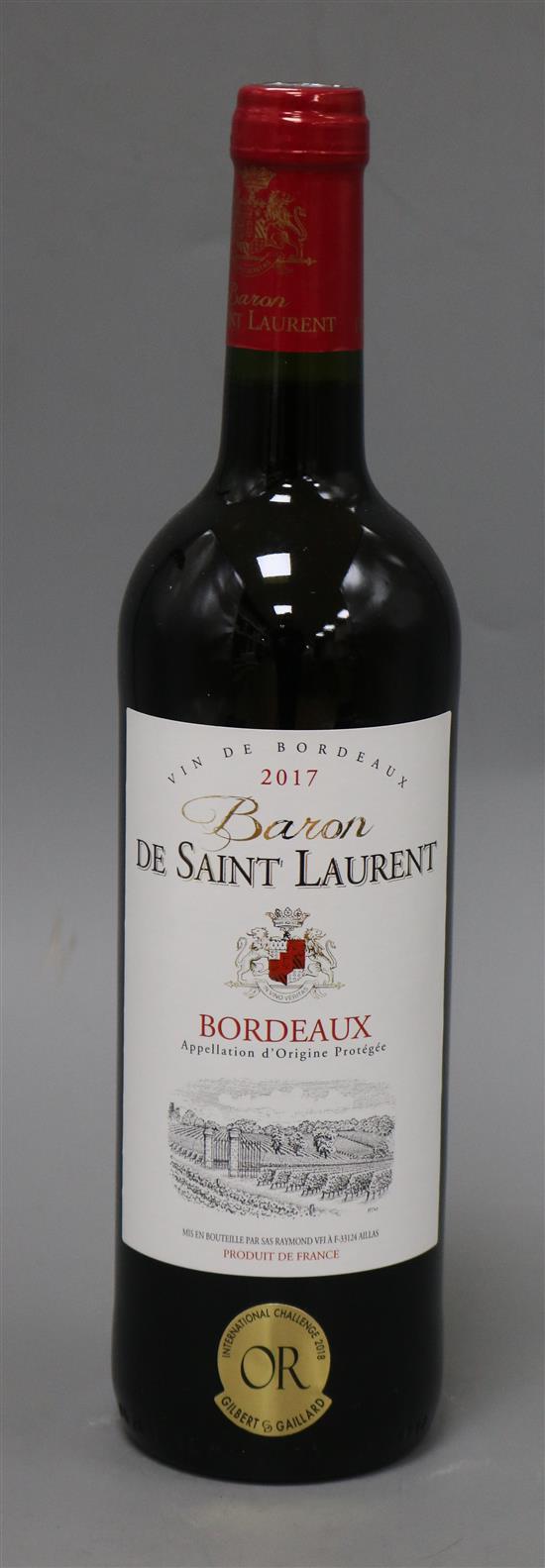 Five bottles of Barou de St Laurent, 2017